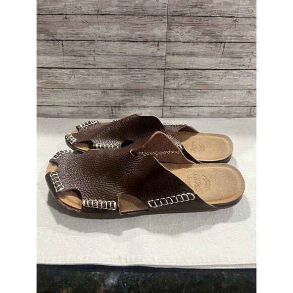 New Men Genuine, Leather Beach, , Sandals, Casual, Flip-Flop Shoes. #3 main image 5